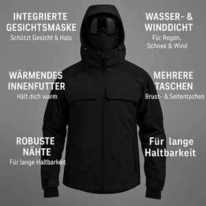 Joketland™ – Arctic Tactical Jacke mit Gesichtsmaske